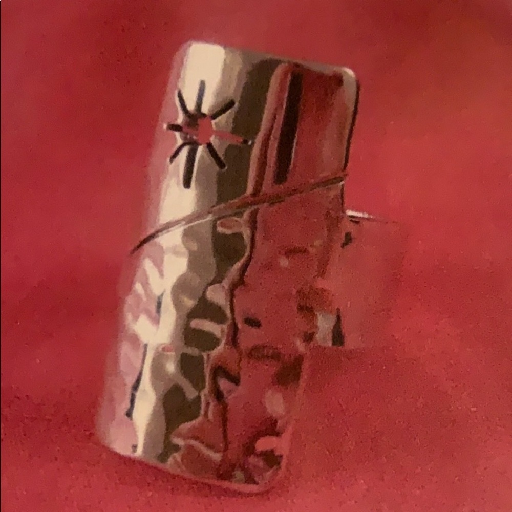 Abstract Handcrafted Sterling Silver Ring - image 1